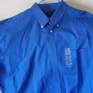Men casual blue long sleeve shirt